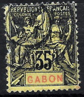 Gabon 1904  -   N° YT 25  Oblitéré - Usados