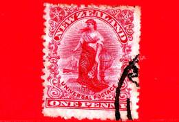 NUOVA ZELANDA - New Zealand - Usato - 1901 - Penny Universal - Commerce - 1 - Usados
