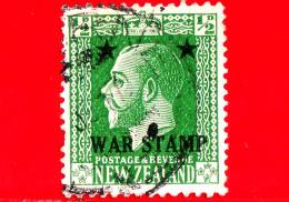 NUOVA ZELANDA - New Zealand - Usato - 1915 - Giorgio V - King George V - Sovrastampato War Stamp - ½ - Usati