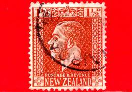 NUOVA ZELANDA - New Zealand - Usato - 1918 - Giorgio V - King George V - 1 ½ - Usati