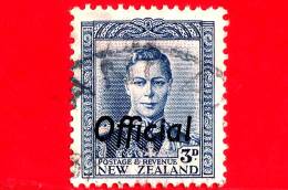 NUOVA ZELANDA - New Zealand - Usato - 1941 - Giorgio VI - King George VI - Sovrastampato OFFICIAL - 3 - Oblitérés