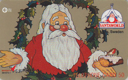 Télécarte Japon / 110-011 - PERE NOEL & OISEAU ROUGE GORGE - CHRISTMAS Santa Claus & ROBIN BIRD Japan Phonecard - 396 - Noel