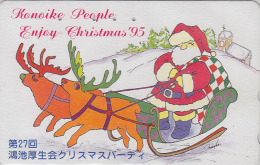 Télécarte Japon - PERE NOEL & Traîneau - CHRISTMAS SANTA CLAUS Japan Phonecard  - WEIHNACHTEN - 408 - Noel