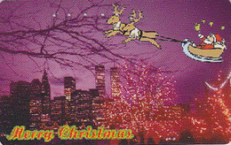 Télécarte JAPON / 110-016 - PERE NOEL Traineau New York USA - CHRISTMAS Santa JAPAN Phonecard - WEIHNACHTEN - 417 - Noel