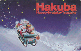 TC JAPON / 110-016 - PERE NOEL Renne Traineau - CHRISTMAS SANTA JAPAN Phonecard - WEIHNACHTEN - NATALE - NAVIDAD - 420 - Noel