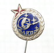 SAROJ FEDERATION ASTRONAUTICAL And ROCKET ORGANIZATION OF YUGOSLAVIA, SPACE PROG. Cosmos Spaceship Strars / ENAMEL PIN - Espacio