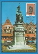 Belgique 1987 2258 CM Brugge Grote Markt - Bruges Statue Jan Breydel Et Pieter De Coninck - Vélos - 1981-1990