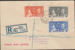 HONDURAS  CORONATION OF GEORGE VI 12 MAY 1937  Registered FDC    Réf G483 - British Honduras (...-1970)