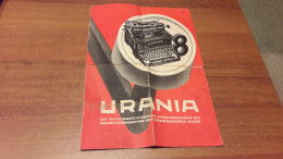 Old Brochure - Schreibmaschine  URANIA - Andere
