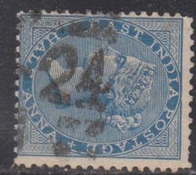 No 24, 'Crude Stike' Cooper / Renouf Type 8d, British East India Used 1a, One Anna Elepahant Wmk, Early Indian - 1854 Britse Indische Compagnie