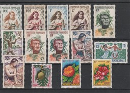 LOT 108 POLYNESIE  N° 1-2-3-4-5-6-7-8-9-10-11-13-15-16 * - Unused Stamps