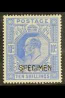 1902 10s Ultramarine Ed VII, Ovptd "Specimen", SG 265s, Very Fine And Fresh Mint. For More Images, Please Visit... - Unclassified