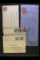 QV "JUBILEE'S" ON COVER 1887-92 ISSUES To 9d & 1s On Covers & A Card That Includes 1897 2d Registered Env... - Other & Unclassified