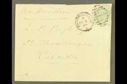 1886 (5 FEB) COVER TO CALCUTTA Bearing 1883-84 5d Dull Green, SG 193, With Good Colour And Tied By "PADDINGTON"... - Otros & Sin Clasificación