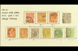 1862-64 Small White Letters Used Group With 3d Bright Carmine-rose, 4d Pale 3 X2, 4d Plate 4 (hair Lines) X2, 6d,... - Autres & Non Classés
