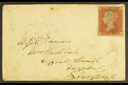 1853 Cover To Liverpool Bearing 1d Red Imperf (4 Margins) Tied By 1844 Type Postmark In BLUE. For More Images,... - Andere & Zonder Classificatie