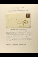 1841 "BLACK PLATE" ON COVER. 1842 (19 Mar) EL From Manchester To Stourbridge Bearing 1841 1d Red-brown 'EK' From... - Otros & Sin Clasificación