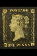 1840 1d Black, Lettered "MI", SG 2, A MINT SPACEFILLER, No Margins Or Margins Cut Into, But Otherwise Sound With A... - Unclassified