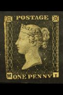 1840 1d Black, Lettered "MI", SG 2, A MINT SPACEFILLER, No Margins Or Margins Cut Into, But Otherwise Sound With A... - Sin Clasificación