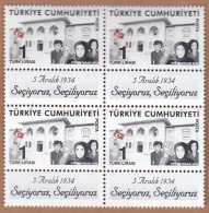 AC - TURKEY STAMP - DEFINITIVE STAMPS ON THE THEME REGARDING RECOGNITION OF RIGHT TO VOTE AND STANDING FOR ELECTION MNH - Ungebraucht