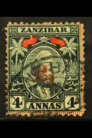 1897 "2½" In Red On 4a Myrtle-green (surcharge Type 5), SG 177, Very Fine Used. For More Images, Please... - Zanzibar (...-1963)
