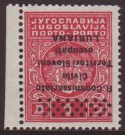 ITALIAN OCCUPATION OF LUBIANA Postage Due 1941 1d Rose Carmine Marginal Example, Showing Overprint Inverted,... - Other & Unclassified