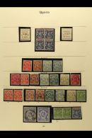 1896-1902 COLLECTION In Hingeless Mounts On A Page, Mostly Mint, Inc 1896 1a & 4a Unused, 1898-1902 Mint Set... - Oeganda (...-1962)
