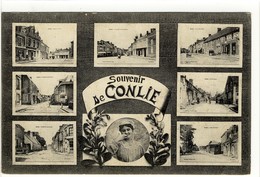 Carte Postale Ancienne Fantaisie Conlie - Souvenir - Multivues - Conlie