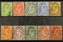 1909-11 ½d To 3s Definitive Set Complete, SG 117/126, Very Fine Used. (10 Stamps) For More Images, Please... - Turcas Y Caicos