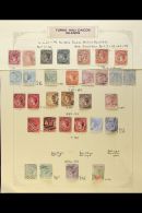 1867-1893 FINE USED COLLECTION On A Page, Inc 1867 1d, 6d & 1s, 1873-79 1d (x3), 1882-85 Set Inc ½d... - Turks And Caicos