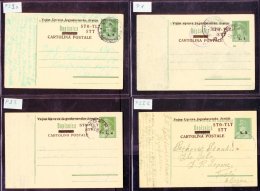 ZONE B POSTAL STATIONERY 1947 Scarce Group Of Commercially Used Postal Cards, Comprising 1947 5L Green Opt (Michel... - Sonstige & Ohne Zuordnung