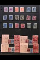 ALLIED MILITARY GOVERNMENT REVENUE STAMPS Fine Used Collection Of "AMG-FTT" Overprinted Italian Revenues. With... - Autres & Non Classés