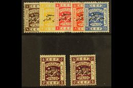 POSTAGE DUES 1925 Set Complete Including 5p Perf 15 X 14, SG D159/164a, Fine Mint. (7 Stamps) For More Images,... - Jordanie