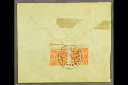 1954 1t Cinnamon (SG 11Bc) PAIR Tied To Reverse Of Env By SHIGATSE Circular Handstamp. For More Images, Please... - Tibet