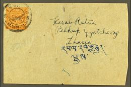 1950 2t Cinnamon (SG 12Bb) With 4 Margins, Tied To Env By "PHARI" Double-ring Pmk, Sent To Lhassa. For More... - Tibet