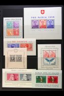 1934-1959 MINIATURE SHEETS Fine Mint/never Hinged Mint Selection Comprising 1934 "NABA", 1936 Pro Patria, 1937... - Andere & Zonder Classificatie