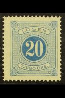POSTAGE DUE 1874 20o Blue Clear Colour, Facit Lg6a, Superb Mint (seems To Be Never Hinged With A Tiny Possibly... - Sonstige & Ohne Zuordnung