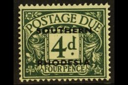 1951 POSTAGE DUE 4d Dull Grey Green, SG D6, Very Fine Mint, Scarce! For More Images, Please Visit... - Zuid-Rhodesië (...-1964)