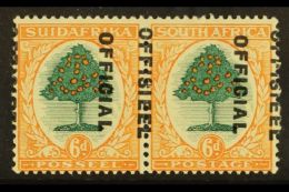OFFICIALS 1930-47 6d Green & Orange, Wmk Inverted, MISPLACED OVERPRINT, Shifted To Left, SG O16, Gum Crease,... - Unclassified