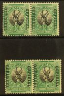 OFFICIALS 1929-31 ½d Black & Green, Two Pairs With STOP VARIETIES On English & Afrikaans Stamps, SG... - Non Classés