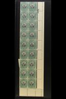 1926-7 ½d Black & Green, Pretoria Printing, Issue 3, Two Complete Columns From Right Of Sheet... - Sin Clasificación