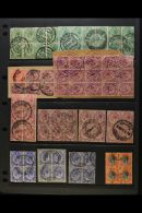 1913-24 USED BLOCKS KGV King's Heads Accumulation Of Used Blocks Of 4 (plus A Few Larger), With At Least One... - Ohne Zuordnung