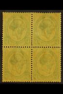 1913-24 OFFSET VARIETY ½d Green, Block Of Four With COMPLETE OFFSET On Reverse Of Each Stamp, SG 3, Gum... - Ohne Zuordnung