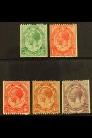 1913-24 KGV Coils Set Plus Distinct 1d Carmine-red Shade, SG 18/21, Very Fine Mint (5). For More Images, Please... - Unclassified