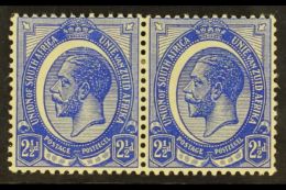 1913-24 2½d Bright Blue Pair With Striking NEW MOON VARIETY, SG 7, Very Fine Mint, Couple Light Gum... - Ohne Zuordnung