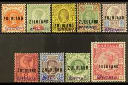 ZULULAND 1888 Set To 5s (less 2½, SG 4), Handstamped "Specimen" In Violet, SG 1s/11s, Very Fine Mint. (9... - Unclassified