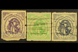 NATAL NATAL GOVERNMENT RAILWAY 1880 1d Violet, 3d Green & 6d Blue, Used With Faults, A Rare Trio (3 Stamps)... - Non Classés