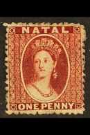 NATAL 1863 1d Lake On Thick Paper, No Watermark, Perf 13, SG 18, Mint. For More Images, Please Visit... - Zonder Classificatie