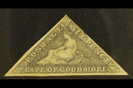 CAPE OF GOOD HOPE 1855 6d Slate Purple On Blued Paper, SG 7d, Fine Mint, Large Part Og. Large Margins To 2 Sides... - Non Classés