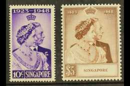 1948 Silver Wedding Set, SG 31/32, Superb, Never Hinged Mint. (2 Stamps) For More Images, Please Visit... - Singapour (...-1959)